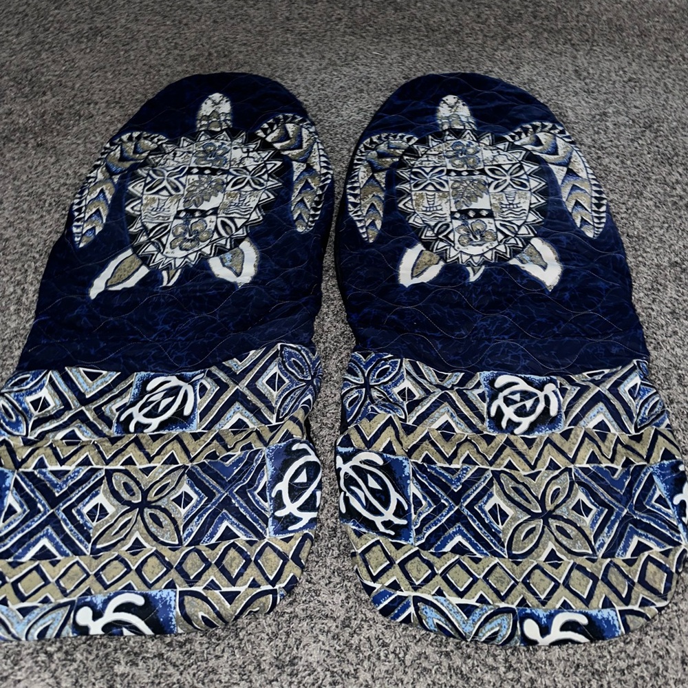 Navy Turtle Pattern Car Seat Covers